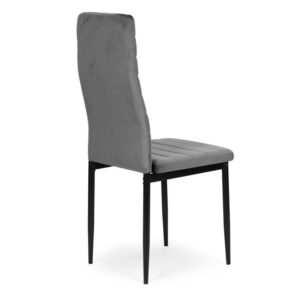 Kėdės su profiliuotu atlošu – PILKAS AKSOMAS – 4 vnt. komplektas - Image 4