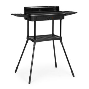 Elektrinis grilis 3-in-1, pastatomas ir stalinis grilis, kepimo plokštė, riebalų surinkimo padėklas, termostatas, MultiGarden - Image 4