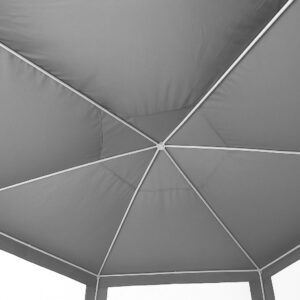 Sodo prekybinė palapinė pavėsinė 2x2x2 m su langais, pilka, MultiGarden - Image 4