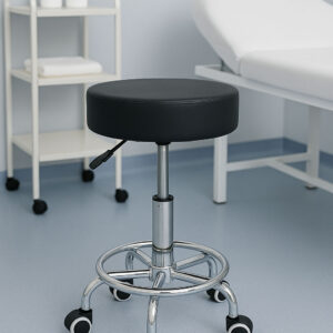 Pasukama kosmetinė medicininė kėdė su reguliuojamu aukščiu, juoda, ModernHome - Image 4