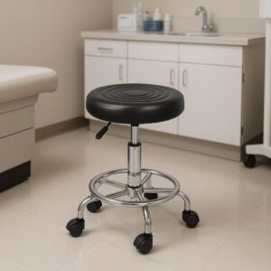 Pasukama kosmetologinė medicininė kėdė su reguliuojamu aukščiu, juoda, ModernHome - Image 4