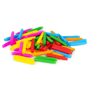 Spalvingi sensoriniai „Pop Tubes“ vamzdeliai vaikams, antistresiniai jungiami vamzdeliai, 60 vienetų - Image 4
