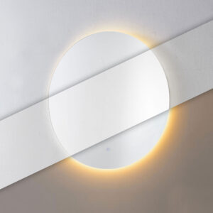 Apvalus LED vonios veidrodis, montuojamas ant sienos, 60 cm, 3 spalvų, jutiklinis jungiklis ModernHome - Image 4