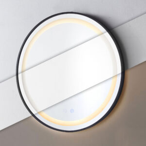 Apvalus LED vonios veidrodis, montuojamas ant sienos, 60 cm, 3 spalvų, jutiklinis jungiklis, ryškumo reguliavimas, ModernHome - Image 4