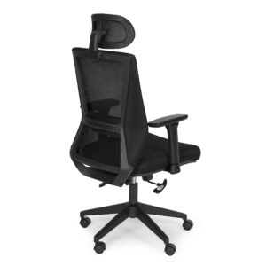 Ergonomiškas pasukamas biuro kėdė, reguliuojamo aukščio, juoda, ModernHome - Image 4