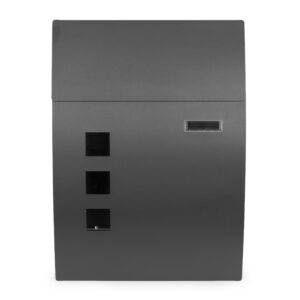 Ant sienos montuojama pašto dėžutė iš cinkuoto plieno, antracito spalvos, ModernHome - Image 4