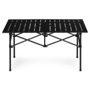 Sulankstomas stovyklavimo stalas 95x55 cm su nešiojimo krepšiu, juodas, MultiGarden - Image 4