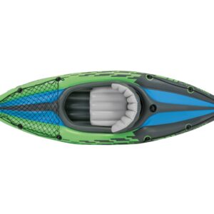 Pripučiamas baidarė Challenger K1 vienvietė su irklais, pompa, krepšiu INTEX 68305 - Image 4
