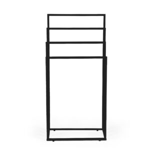 Metalinis pastatomas rankšluosčių stovas su 4 laikikliais, juodas, ModernHome - Image 4