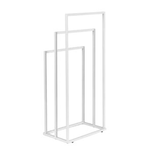 Laisvai pastatomas metalinis rankšluosčių stovas su 3 laikikliais, baltas, ModernHome - Image 4