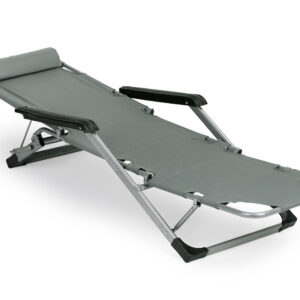Sodo paplūdimio gultas, sulankstomas 2-in-1, pilkas, MultiGarden - Image 4