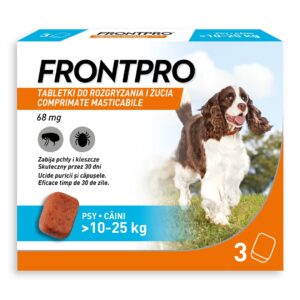 FRONTPRO Tabletės nuo blusų ir erkių šuniui (>10-25 kg) - 3x 68mg - Image 2