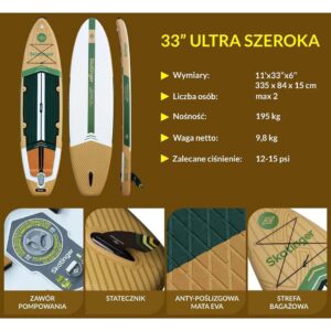 SUP lenta „SKATINGER Peninsula Trojan Horse“ 335x84x15 „Touring“ - Image 2