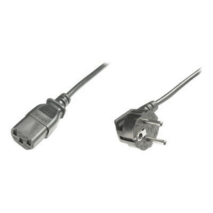 Digitus | Power Cord Cable | Power Cord, Schuko (CEE 7/7) 90ø angled - C13 M/F, H05VV-F3G 0.75qmm | Black - Image 2
