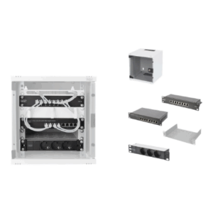 Digitus 10" Network Set, 6U cabinet, shelf, PDU, 8-port switch, CAT 6 patch panel, Grey | Digitus | Network Set | DN-10-SET-1 - Image 6