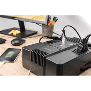 Digitus | All-in-One UPS | All-in-One UPS, 600VA/360W, LED 12V/7Ah x1, 4x CEE 7/7,3x IEC C13, USB, RJ45 | 600 VA | 360 W - Image 5