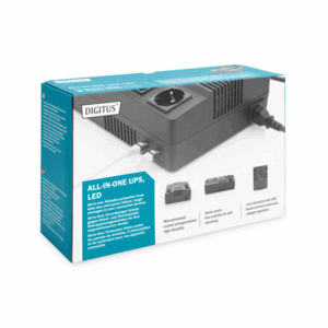 Digitus | All-in-One UPS | All-in-One UPS, 600VA/360W, LED 12V/7Ah x1, 4x CEE 7/7,3x IEC C13, USB, RJ45 | 600 VA | 360 W - Image 6