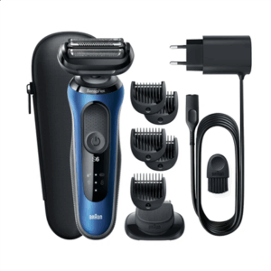 Braun | Shaver | 61-B1500s | Operating time (max) 50 min | Wet & Dry | Blue/Black - Image 1