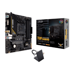 Asus | TUF GAMING A520M-PLUS | Processor family  AMD | Processor socket AM4 | DDR4 | Memory slots 4 | Supported hard disk drive interfaces SATA, M.2 | Number of SATA connectors 4 | Chipset  AMD A520 | Micro ATX - Image 9