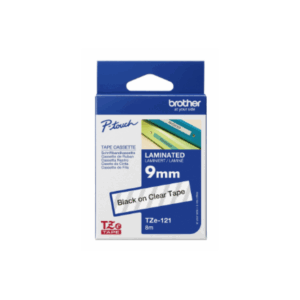 Brother | TZe-121 Laminated Tape | Black on Clear | TZe | 8 m | 9 cm - Image 12