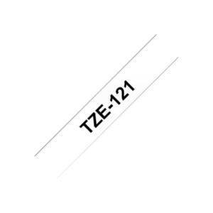 Brother | TZe-121 Laminated Tape | Black on Clear | TZe | 8 m | 9 cm - Image 2