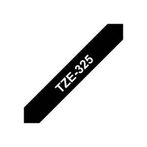 Brother | TZe-325 Laminated Tape | White on Black | TZe | 8 m | 9 cm - Image 2
