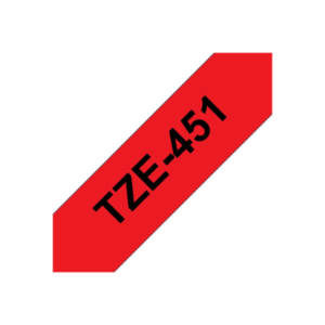 Brother | TZe-451 Laminated Tape | Black On Red | TZe | 8 m | 2.4 cm - Image 2