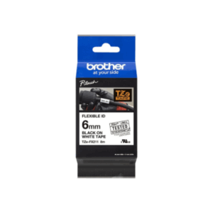 Brother | TZe-FX211 Flexible ID Laminated Tape | Black on White | TZe | 8 m | 0.6 cm - Image 8