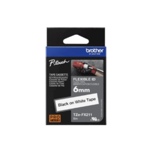 Brother | TZe-FX211 Flexible ID Laminated Tape | Black on White | TZe | 8 m | 0.6 cm - Image 12