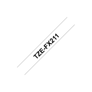 Brother | TZe-FX211 Flexible ID Laminated Tape | Black on White | TZe | 8 m | 0.6 cm - Image 3