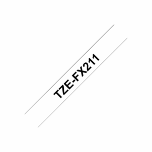 Brother | TZe-FX211 Flexible ID Laminated Tape | Black on White | TZe | 8 m | 0.6 cm - Image 5