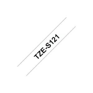 Brother | TZe-S121 Strong Adhesive Laminated Tape | Black on Clear | TZe | 8 m | 9 cm - Image 3