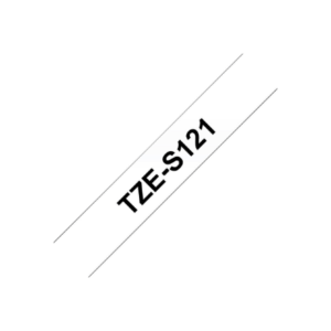Brother | TZe-S121 Strong Adhesive Laminated Tape | Black on Clear | TZe | 8 m | 9 cm - Image 5
