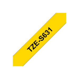 Brother | TZe-S631 Strong Adhesive Laminated Tape | Black on Yellow | TZe | 8 m | 1.2 cm - Image 9