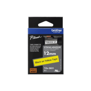 Brother | TZe-S631 Strong Adhesive Laminated Tape | Black on Yellow | TZe | 8 m | 1.2 cm - Image 10