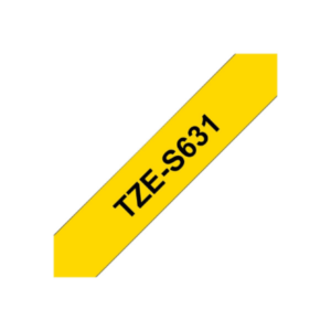 Brother | TZe-S631 Strong Adhesive Laminated Tape | Black on Yellow | TZe | 8 m | 1.2 cm - Image 13