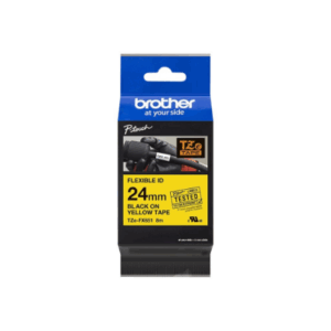 Brother | TZe-FX651 Flexible ID Laminated Tape | Black on Yellow | TZe | 8 m | 2.4 cm - Image 4