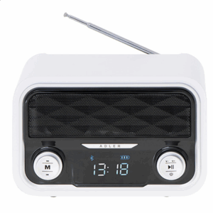 Adler | Bluetooth Radio | AD 1185 | AUX in | White - Image 3