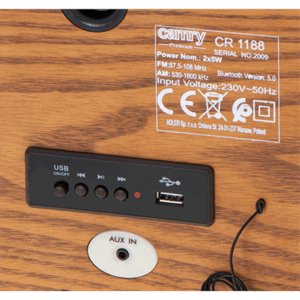 Camry | Retro Radio | CR 1188 | Wooden - Image 7