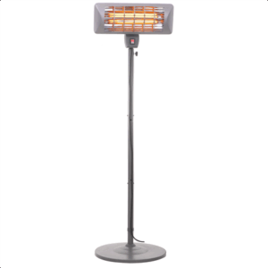Camry | Standing Heater | CR 7737 | Patio heater | 2000 W | Number of power levels 2 | Suitable for rooms up to 14 m² | Grey | IP24 - Image 1