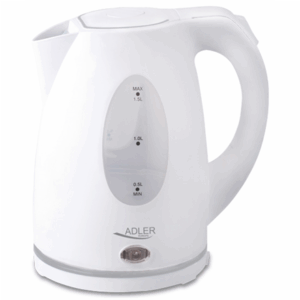 Adler | Kettle | AD 1207 | Standard | 2000 W | 1.5 L | Plastic | 360° rotational base | White - Image 1