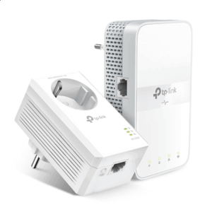 TP-LINK | AV1000 Gigabit Passthrough Powerline ac Wi-Fi Kit | TL-WPA7617 KIT with TL-PA7017P | 10/100/1000 Mbit/s | Ethernet LAN (RJ-45) ports 2 | 802.11ac | 2.4 GHz/5.0 GHz | Wi-Fi data rate (max) 300+867 Mbit/s | Extra socket - Image 1