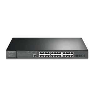 TP-LINK | 24-Port Gigabit and 4-Port 10GE SFP+ L2+ Managed Switch with 24-Port PoE+ | TL-SG3428XMP JetStream | Managed L2+ | Rackmountable - Image 1