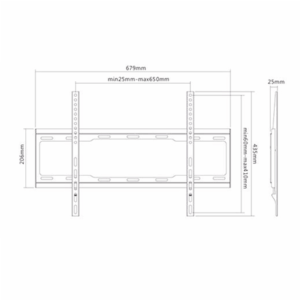 Sunne | Wall mount | 37-70-EF | Fixed | 37-70 " | Maximum weight (capacity) 40 kg | Black - Image 2