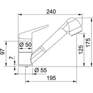 Franke | PLUS Kitchen Tap with Hose | 115.0347.111 | Chrome - Image 2