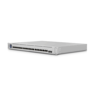 Ubiquiti | Switch Enterprise 24 PoE | USW-Enterprise-24-PoE | Managed L3 | Rackmountable | Gigabit Ethernet (copper) ports quantity 12x10/100/1000 Mbps + 12x100/1000/2500 Mbps | SFP ports quantity 0 | SFP+ ports quantity 2 | PoE+ ports quantity 24 | Power supply type AC/DC, Internal, 550W - Image 1