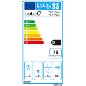 CATA | Hood | TFH 5250 X | Telescopic | Energy efficiency class D | Width 50 cm | 325 m³/h | Slider control | LED | Inox - Image 2