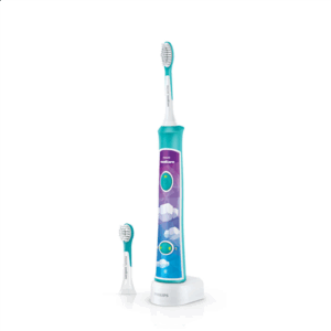 Philips | Sonic Electric toothbrush | HX6322/04 | Rechargeable | For kids | Number of brush heads included 2 | Number of teeth brushing modes 2 | Sonic technology | Aqua - Image 1