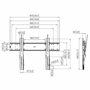 Vogels | Wall mount | PFW 6810 | Hold | 55-80 " | Maximum weight (capacity) 75 kg | Black - Image 5