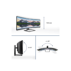 Philips | Curved LCD Display | 498P9/00 | 48.8 " | VA | Dual QHD | 32:9 | 70 Hz | 5 ms | 5120 x 1440 pixels | 450 cd/m² | Headphone out | HDMI ports quantity 2 | Black - Image 21